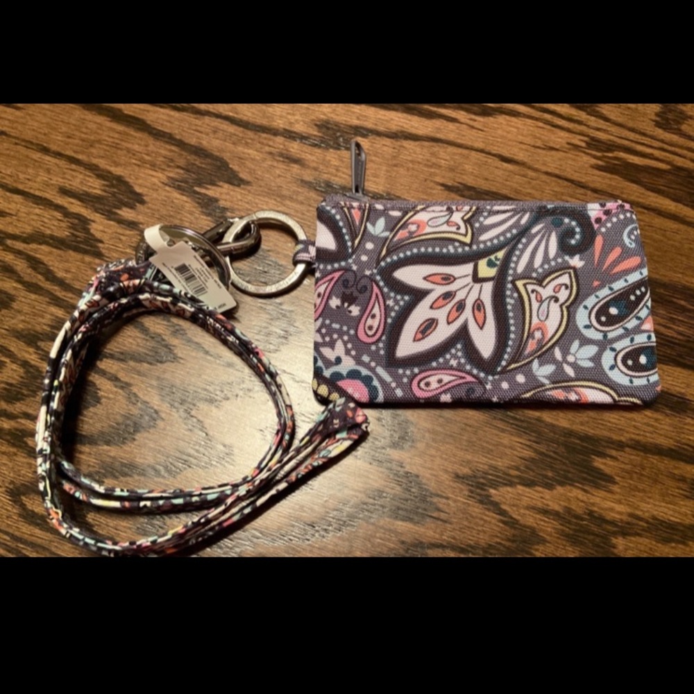 Vera Bradley Bonbon Medallion lanyard and ID case